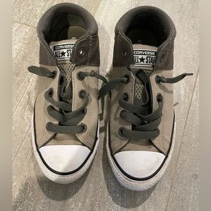 Two tone green slide on converse sneakers